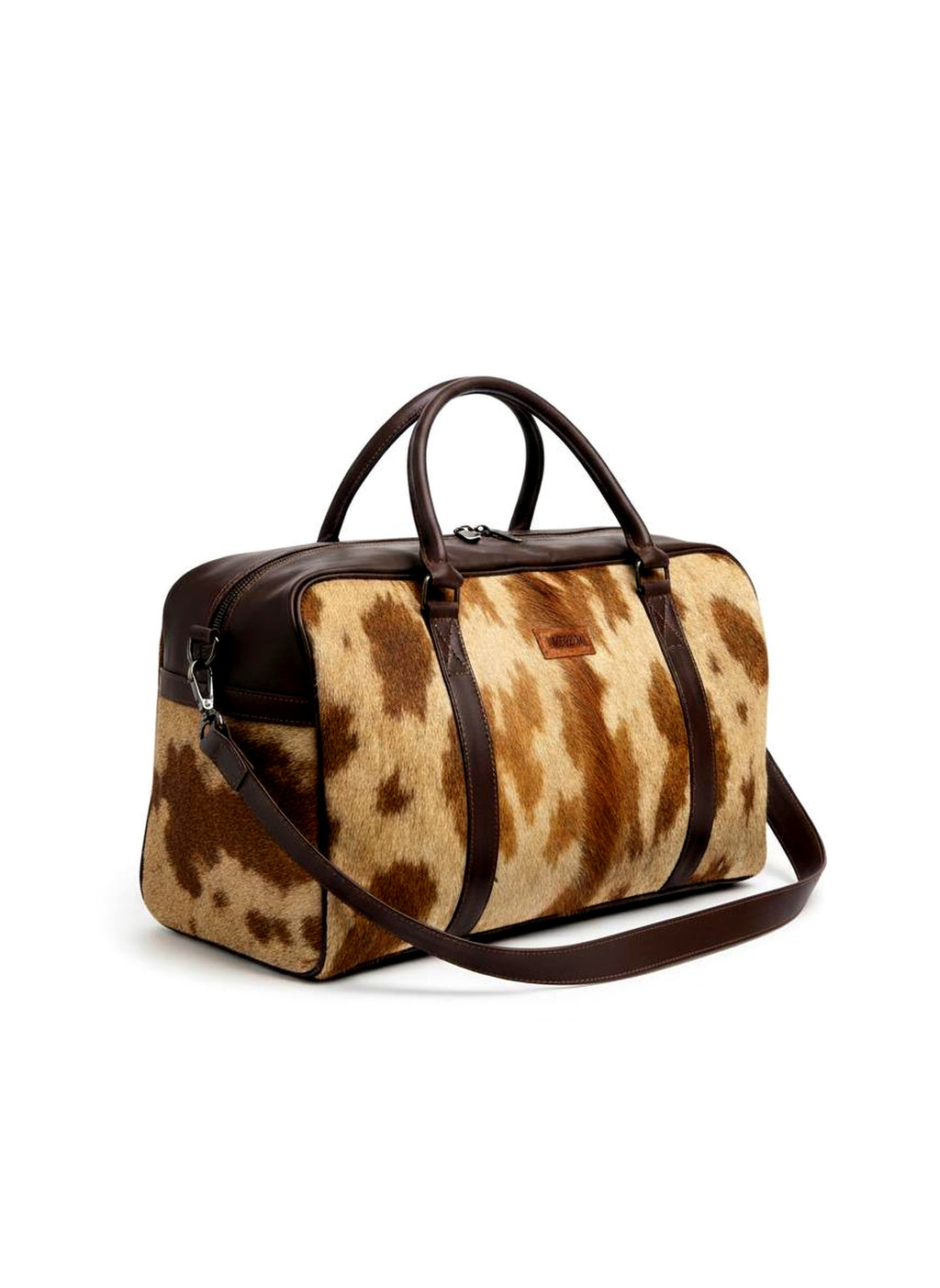 Handcrafted Nguni Leather Duffle | Premium Hide Travel Bag