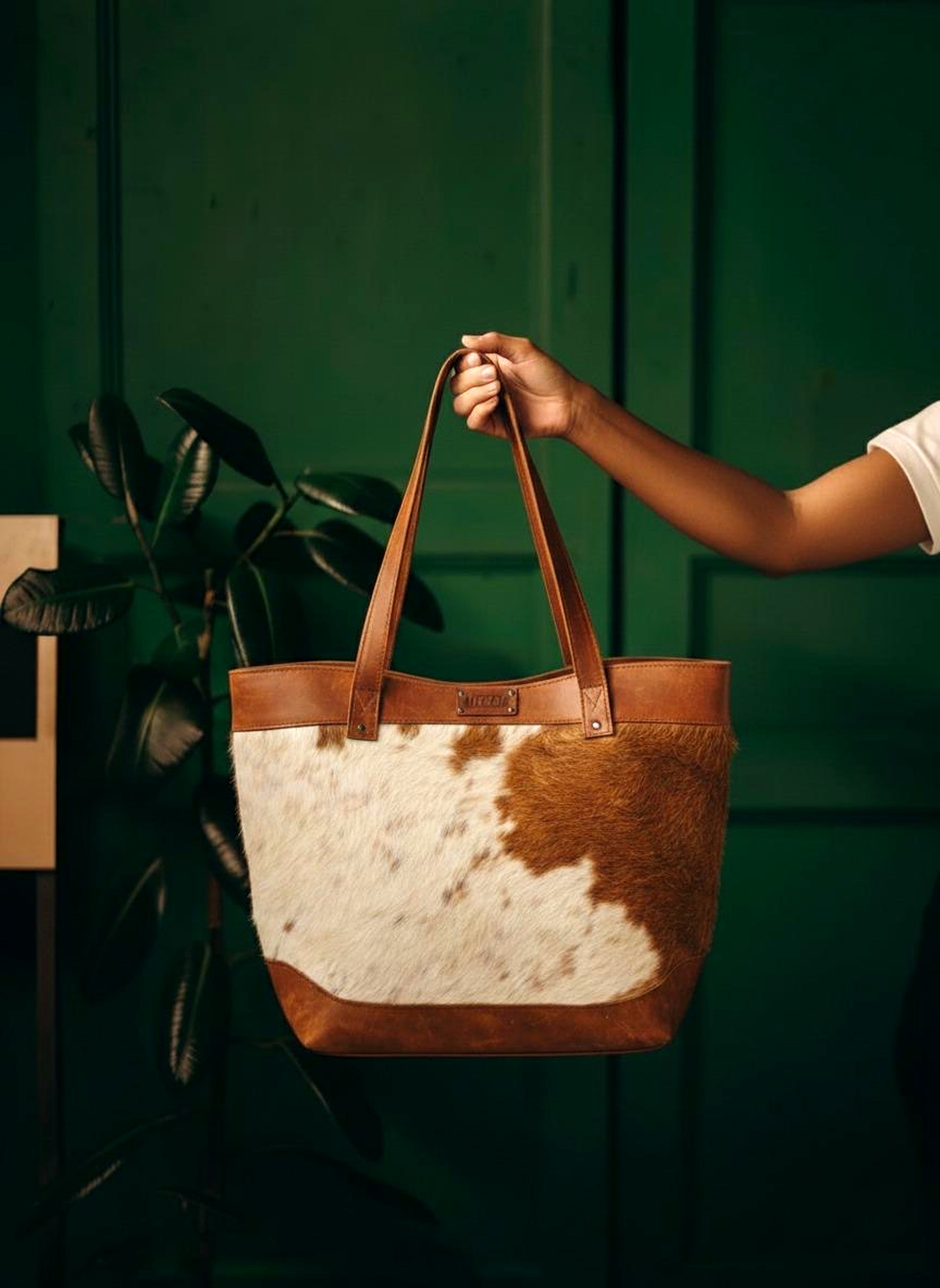 Nguni Hide Leather Tote | Timeless Handmade Bag