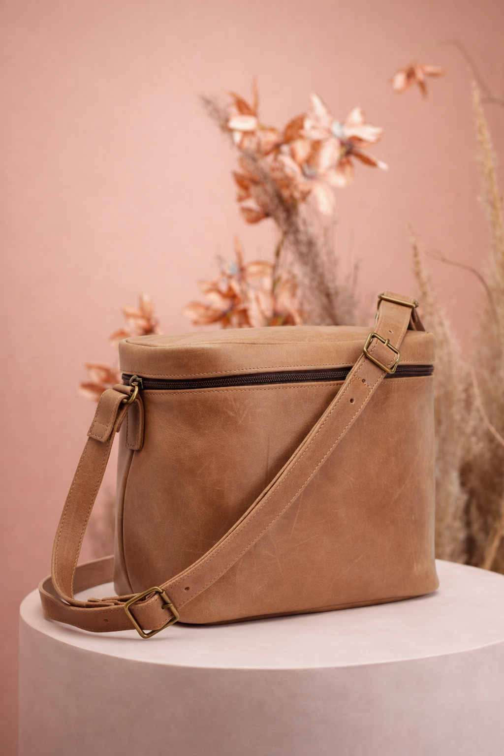 Leather Wine Carrier Bag | Premium Full-Grain Leather Bottle Holder